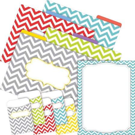 Barker Creek Beautiful Chevron On-Trend Organizer Set, Multi-Design Set, 92/Set 4092
